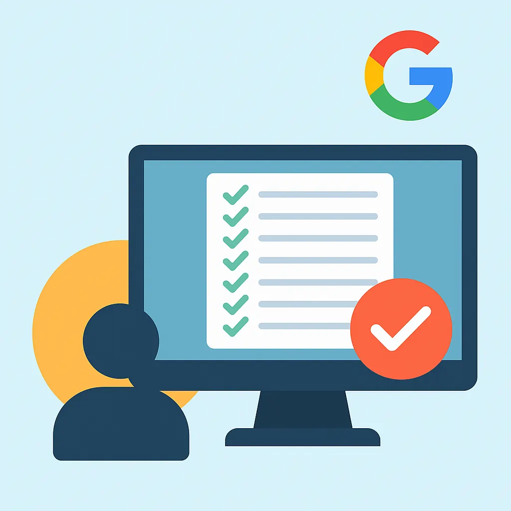Google checklist zzp website
