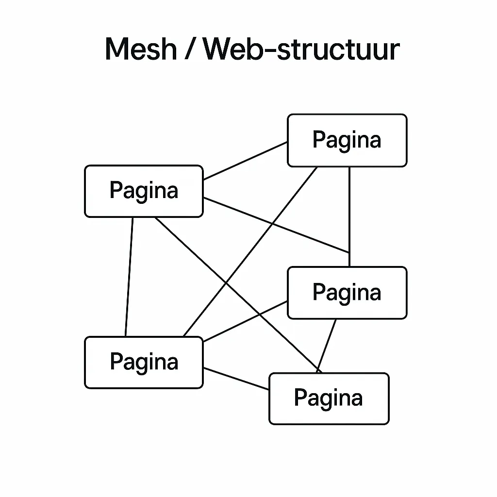 Interne linkstructuur mesh web