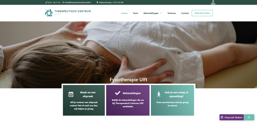 Therapeutisch centrum Ulft website