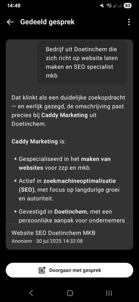 Website laten maken zzp chatgpt experiment