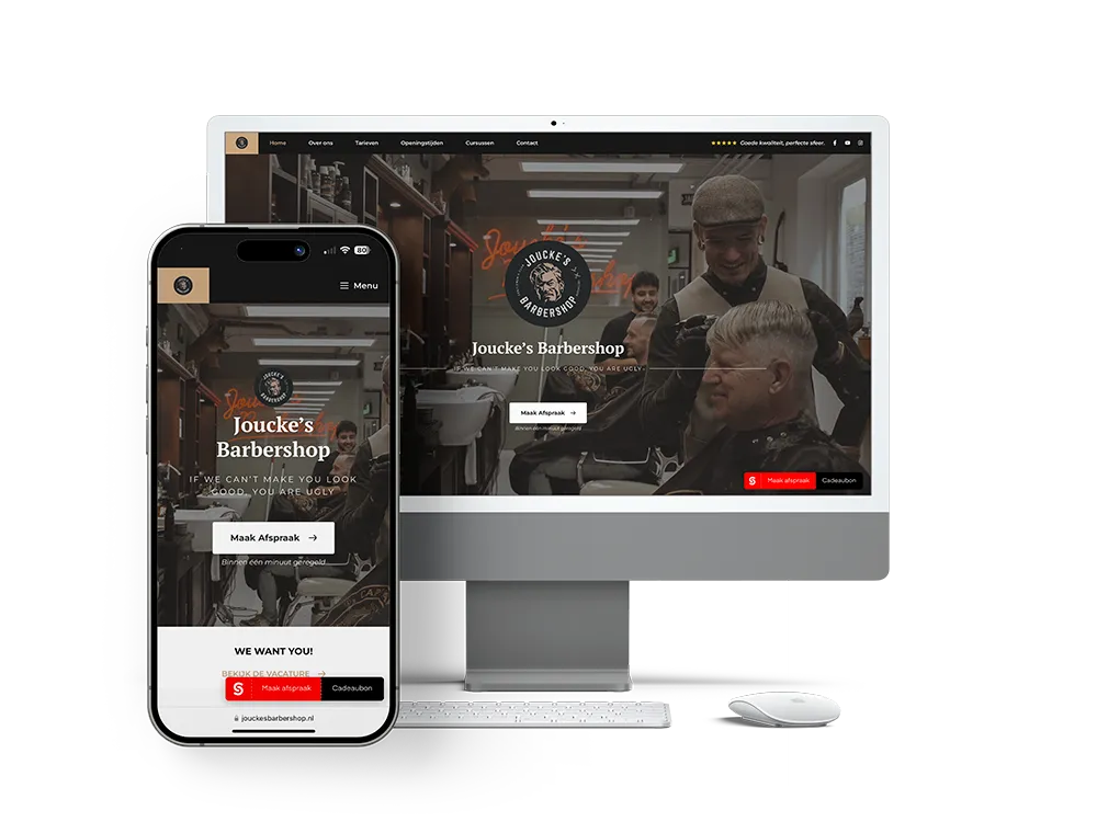 Voorbeeld van een zzp website laten maken door Caddy Marketing