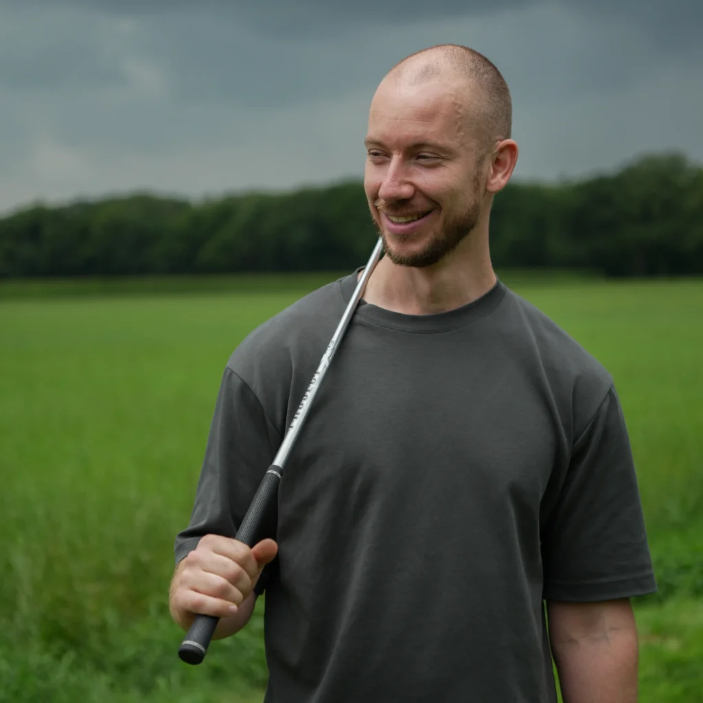 wouter met golfclub